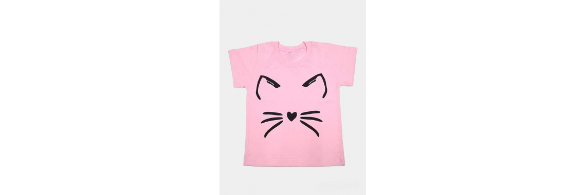 футболка Кошка розовый